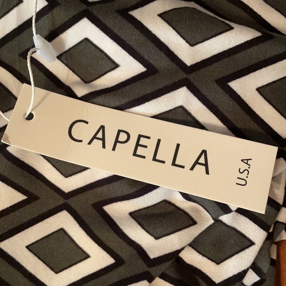 NWT Capella ladies size large fitted dress with geometric pattern - Picture 8 of 15